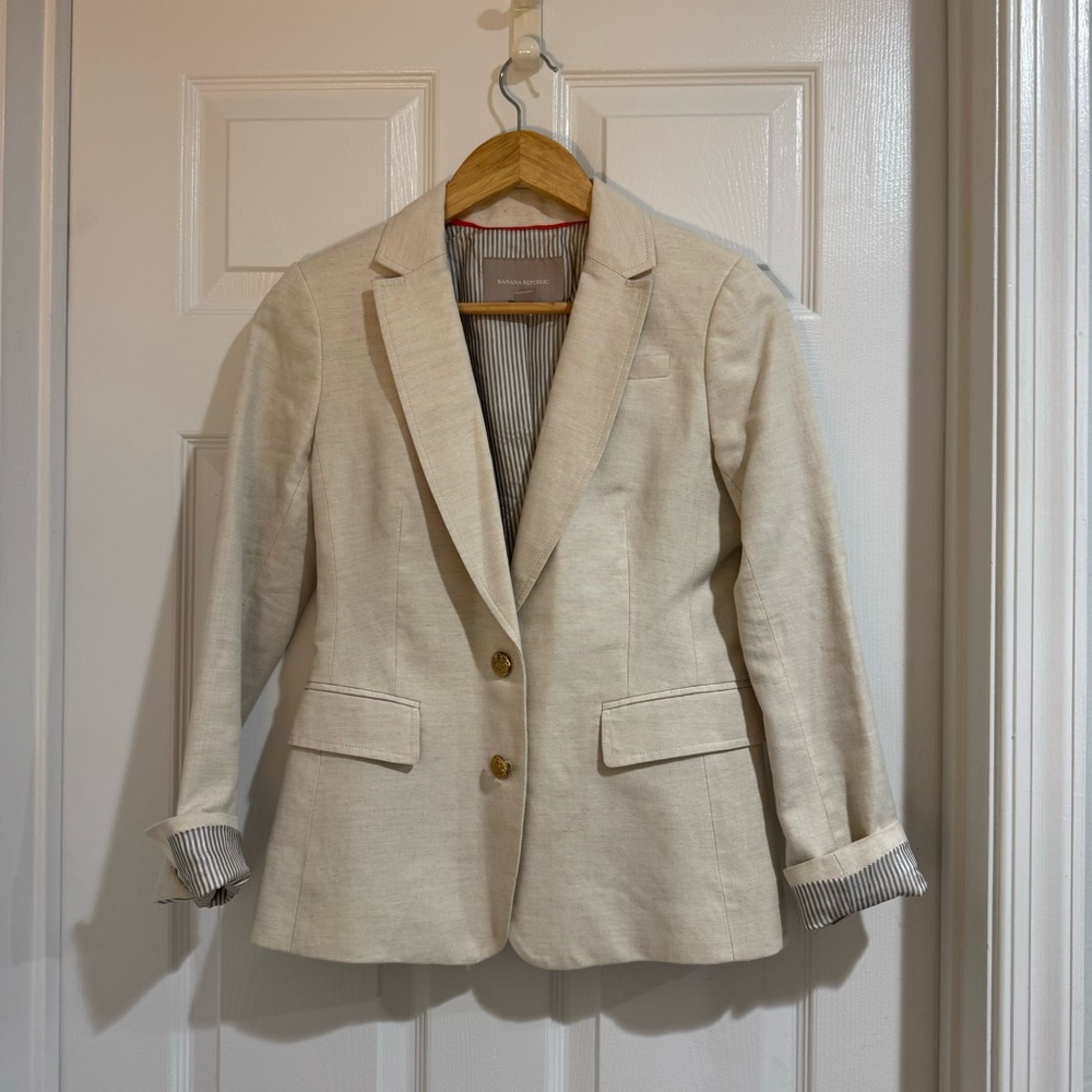 BANANA REPUBLIC Linen Blazer 0P